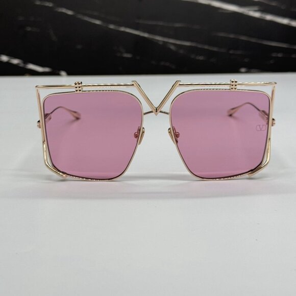 NEW VALENTINO V-LIGHT PINK WOMEN SUNGLASSES VALENTINO VLS-116C PINK - Picture 5 of 13